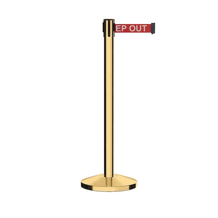 Stanchion Belt Barrier Pol.Brass Post 11ft. RDang..Belt